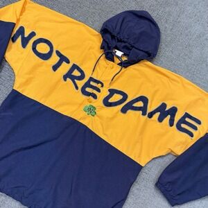 Vintage Notre Dame Fighting Irish Legends Athletic Windbreaker Jacket Mens XL